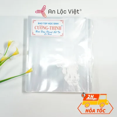 Combo 1 xấp/ 50 tờ Bao tập - Bao vở học sinh trong suốt hình Nai - Bao sách học sinh dày đặc biệt