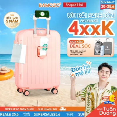 Vali Du Lịch B Bamozo 8812 Thời Trang Size 20/24inch, ABS Cao Cấp Bảo Hành 5 Năm - Lỗi 1 Đổi 1 Trong 30 Ngày_8812