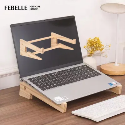 Giá đỡ máy tính xách tay bằng gỗ đa năng Giá đỡ đế có thể tháo rời Giá đỡ làm mát máy tính Thích hợp cho máy tính xách tay Máy tính bảng máy tính xách tay 10-17 inch
