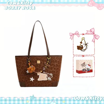 Cow&Kitty/BORRY ROSA Brown Series Túi xách màu nâu Túi Tote màu nâu Túi xách đi lại