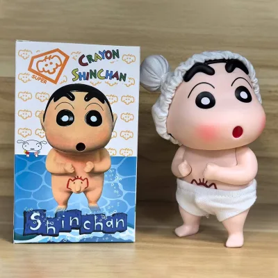 Crayon Shin-chan Hoạt Hình Đồ Chơi Dễ Thương Hình Đóng Hộp Mũ Tắm Đồ Lót Bàn Trang Trí Sưu Tập Nhân Vật Hành Động Quà Tặng Shin-chan Chủ Đề Thời Gian Tắm