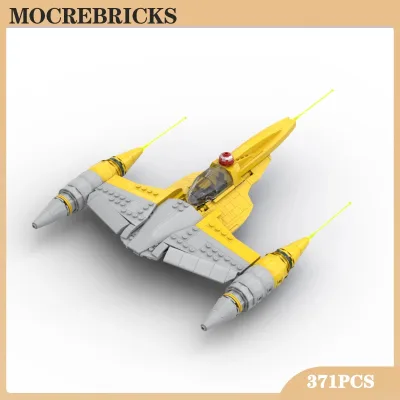 Vũ khí điện ảnh Sapce Wars N-1 Starfighter MOC Khối quân sự Chiến đấu Tàu vũ trụ Mô hình trẻ em Khối đồ chơi Tương thích với LEGO