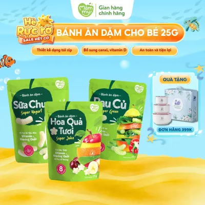 Snack Combo of 3 Mammy Snacks for Babies Including Yogurt Cake, Fresh Fruits and Vegetables - 25Gr Package