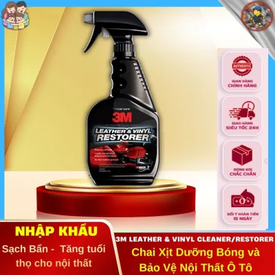 Chai Xịt Dưỡng Bóng và Bảo Vệ Nội Thất Ô Tô 3M Leather & Vinyl Cleaner/Restorer 39040LT Chiết lẻ 50ML - Nhập khẩu 3M