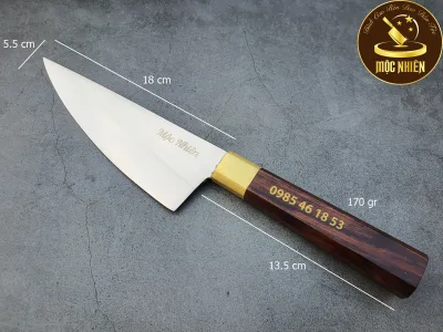 Dao Thái Siêu Sắc Rèn Thủ Công 100% Từ Thép Không Rỉ Cao Cấp - Thương Hiệu Dao Nhà Bếp Mộc Nhiên Phúc Sen Chính Hãng - Hàng Xuất Khẩu, Mã MN-DB50