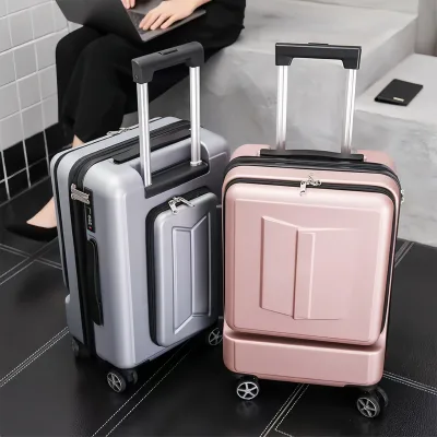 Luxurious High-End Business Suitcase with Laptop Compartment for Use in Work, Business Trips, and School. Suitcase Size 20/24 Inch