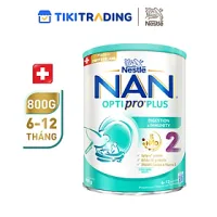 Sữa bột Nestlé NAN OPTIPRO PLUS 2 800g/lon với 5HMO Sản Xuất Tại Thụy Sĩ (6 - 12 tháng)