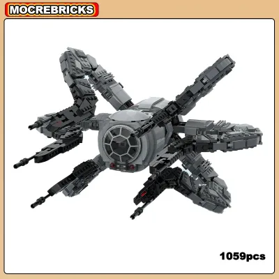 MOC-48191 Công nghệ cao TIE Octopus Máy bay không gian với phong cách Sao phim Máy bay chiến đấu quân sự Mô hình khối câu đố Đồ chơi khối Tương thích với LEGO