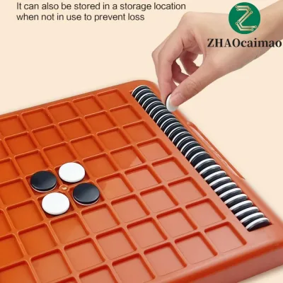 ZHAOCAIMAO Flip Black White Chess Board, Trò chơi trên bàn tương tác giữa cha mẹ và con cái Cờ vua lật ngược cho trẻ em, Trò chơi chiến lược lật Montessori Reversi di động