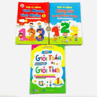 Combo 3 Cuốn Sách Giỏi Tính Giỏi Toán,Rèn Kĩ Năng Tính Nhanh Tính Nhẩm, Rèn Kĩ Năng Cộng Trừ