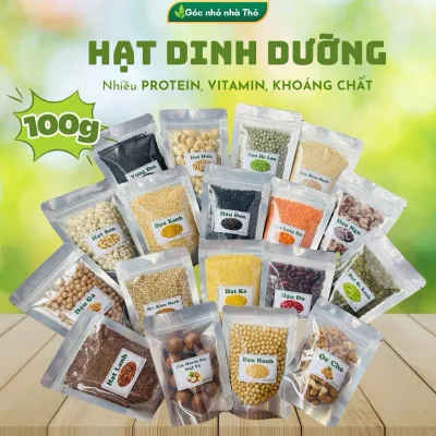 Các loại hạt dinh dưỡng hữu cơ gói 100g ,nguyên liệu làm ngũ cốc, sữa hạt, ăn dặm cho bé