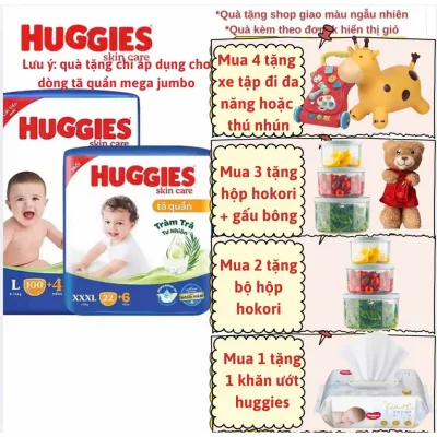 Tã Bỉm Quần HUGGIES MEGA FULL Size XXXL/XL/L/M/XXL tặng miếng giá tót nhất mẫu mới nhất date mới Mẫu 5mm