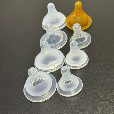 Núm Ti Silicone Thay Thế Bình Sữa Cổ Rộng – Cổ Hẹp Siêu Mềm Như Ti Mẹ | Size S M L XL Cho Bé