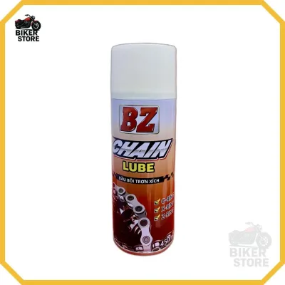 Chai Dưỡng Sên BZ CHAIN LUBE 450ml, Chai Xịt Sên BZ 450ml Bôi trơn sên, bảo dưỡng sên, bám dính tốt, chống mài mòn sên