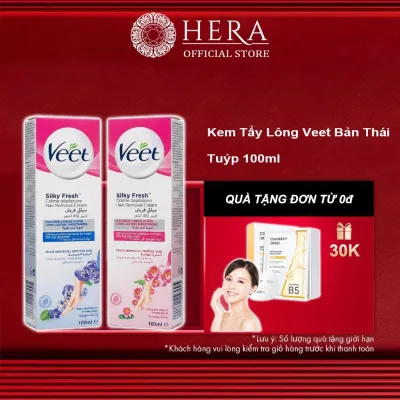 Kem tẩy lông Veet Silky Fresh 100ML cho da nhạy cảm tiết kiệm, công thức Pure cải tiến mẫu mới