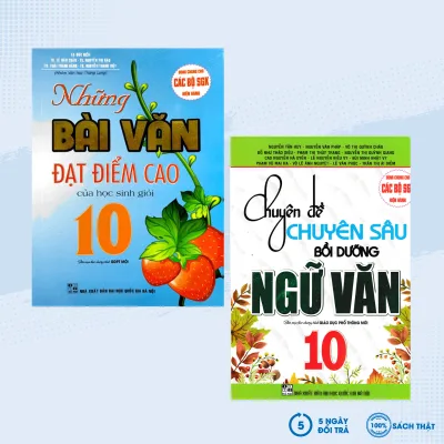 Sách - Combo Chuyên Đề Chuyên Sâu Bồi Dưỡng Ngữ Văn 10 + Những Bài Văn Đạt Điểm Cao Của Học Sinh Giỏi 10 (Bộ 2 Cuốn) - HA - Newshop