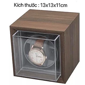 Hộp đồng hồ xoay . Hộp đựng đồng hồ cơ quay tự động bọc da PU cao cấp