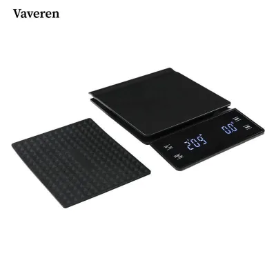 Vaveren Cân Nhà Bếp Kỹ Thuật Số Cân Thực Phẩm Nhà Bếp Cân Cà Phê Màn Hình LED Chức Năng Tare Tự Động Chất Liệu PP Chống Thấm Nước Thích Hợp Cho Nấu Ăn Nướng Bột Chuẩn Bị