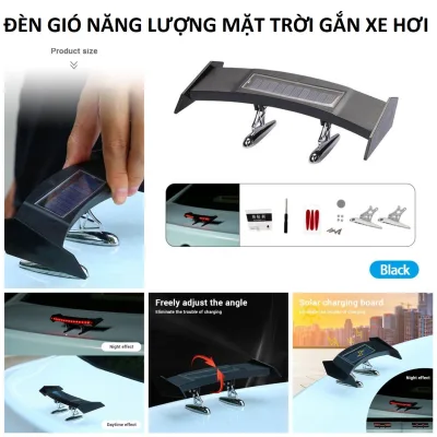 Đèn led cánh gió ô tô xe máy sạc năng lượng mặt trời kiểu audi chạy đuổi cảnh báo mẫu mới loại tốt siêu đẹp, phụ kiện ô tô