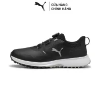 Giày Thể Thao Golf PUMA Nam Fusion Grip 6 Disc Black-Ash Gray Màu Đen