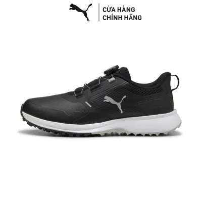 Giày Thể Thao Golf PUMA Nam Fusion Grip 6 Disc Black-Ash Gray Màu Đen