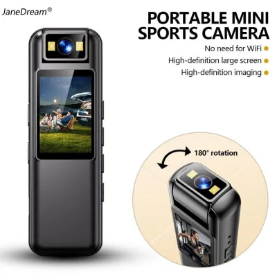 Janedream Xách Tay Mini máy ảnh thể thao Với Màn Hình HD đi xe đạp ngoài trời quay phim hành động đầu ghi hình DVR Không Thấm Nước Núi Máy Ảnh