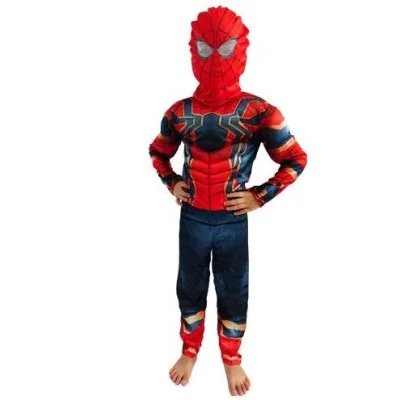 2025 - Spider-Man Muscle Superman Cosplay Costume Superhero Clothes with Mask for Children Soft Material Suitable for Children Who Love Cosplay