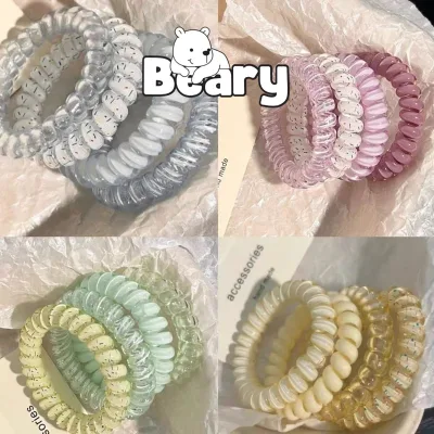 Set 16 Dây cột tóc lò xo dạng túi Dây buộc tóc nữ Thun cột tóc cao su xoắn ốc Hàn Quốc