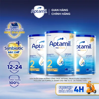 Combo 3 Sữa bột Aptamil New Zealand hộp thiếc số 2 (800g/lon) cho bé 12-24 tháng tuổi