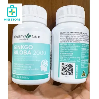 BỔ NÃO Heathy Care GINKGO BILOBA 2000mg ,100v (2K HC)