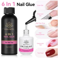 BORN PRETTY Dung Tích Lớn 100g Gel Keo Dán Móng Tay 6 TRONG 1 Gel Nối Dài Móng Tay Đế Cao Su Bán Vĩnh Viễn Móng Tay Nghệ Thuật Gel