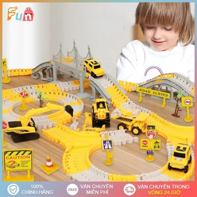Bộ Đồ Chơi Ô Tô Đường Sắt Kỹ Thuật Điện Ô Tô Đường Sắt Lắp Ráp Đồ Chơi Trẻ Em