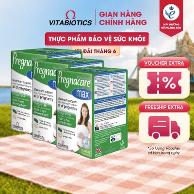 Combo 3 Hộp TPBVSK PREGNACARE Max Bổ Sung Vitamin và Khoáng Chất Cho Phụ Nữ Mang Thai & Cho Con Bú 84 Viên Vitabiotics