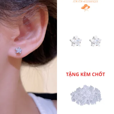 Bông tai nữ hình ngôi sao nhỏ gọn cá tính khuyên tai xinh nhỏ gọn phụ kiện trang sức