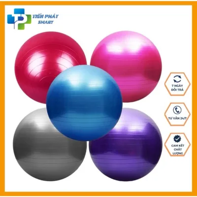 Bóng tập Yoga/Gym (Size 45, 55, 65, 75, 85CM) Cao Cấp dày 2mm ( Khách chọn màu )-Bóng Trơn/ Bóng Yoga Gai