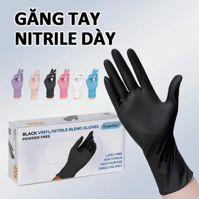 Găng Tay Không Bột Đen,Găng Tay Không Bột,Siêu Dai & An Toàn Cho Da-Bao Tay Cao Su Đen