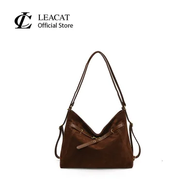 Leacat Đơn giản sức chứa lớn thắt lưng trang trí túi đeo chéo vai đơn giản dành cho nữ ba lô túi tote
