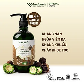 Gel Tắm Gội Lá Khế Bồ Hòn Heebee's Giảm Gàu, Giảm Nhờn, Kháng Nấm 300ml - 500ml