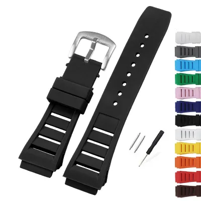 Dây đeo đồng hồ silicon 21mm * 17mm cho Richard Mille, thay thế cao su, chống nước, nam nữ