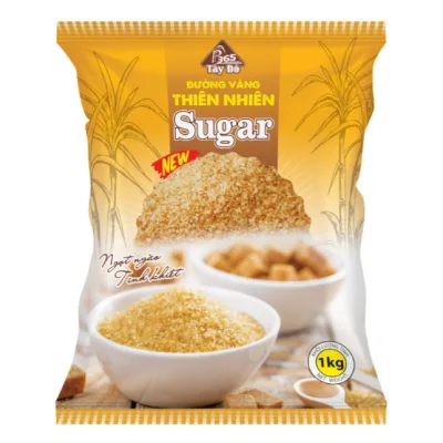 Đường vàng thiên nhiên - Sản xuất 100% từ mía - màu vàng tự nhiên không pha trộn - Túi 1kg