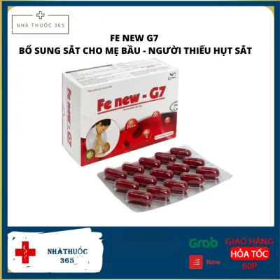 Viên uống Fe New G7 Bổ Sung Sắt, Axit Folic, Vitamin & Khoáng Chất, Hỗ Trợ Tạo Máu (Hộp 75 Viên)