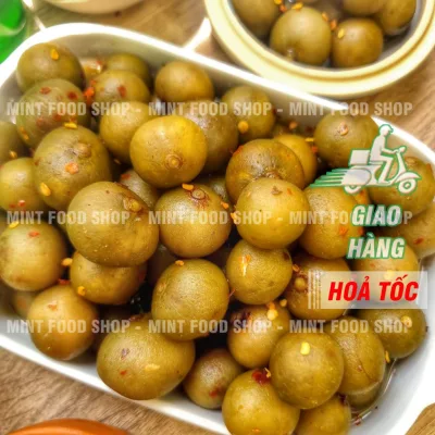 Ô Mai Sấu Giòn Cay Hộp 500Gram (Sấu Ngâm Chua Cay - Sấu Ngâm Giòn Kèm Muối Ớt)