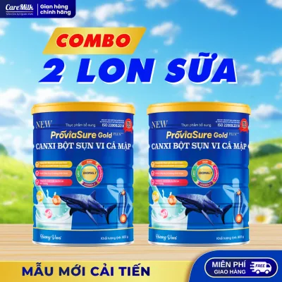 Combo of 2 Cans of Proviasure Gold Milk 900g - Improved Shark Cartilage Extract - Calcium Booster for Seniors