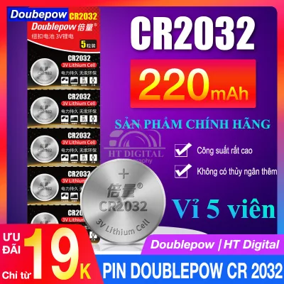 Cr 2032 3V 220Mah High Capacity Battery Doublepow - Battery for Digital Watches, Car Keys, Laser Pens, Fitness Equipment and Medical Devices