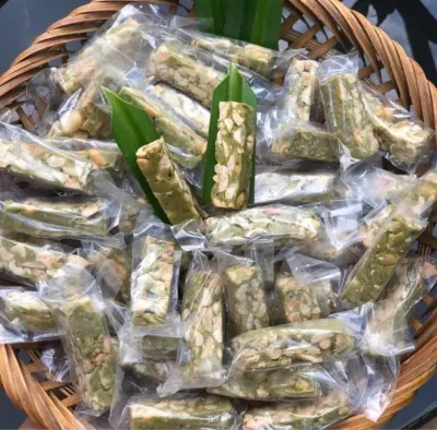 Kẹo đậu phộng cốt dừa vị lá dứa - Kẹo dừa giòn - Đặc Sản Bến Tre -bánh kẹo ăn vặt - Đồ ăn vặt - mứt tết