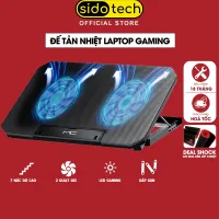 Đế tản nhiệt laptop máy tính bảng mcbook SIDOTECH Q100 làm mát nhanh đèn led gaming quạt chống ồn 4 mức chỉnh độ cao
