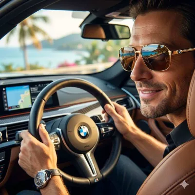 Sunglasses Men's Fashion Polarized Sunglasses Made of Alloy and Palaroid Materials High Quality Uv Protection Bmw 730 - 12 Month Warranty - Eyeglasses Kingshop3355