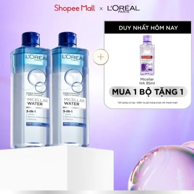 PB- Bộ 2 nước tẩy trang đa năng 3in1 làm sạch sâu L'Oreal Paris 400ml x 2