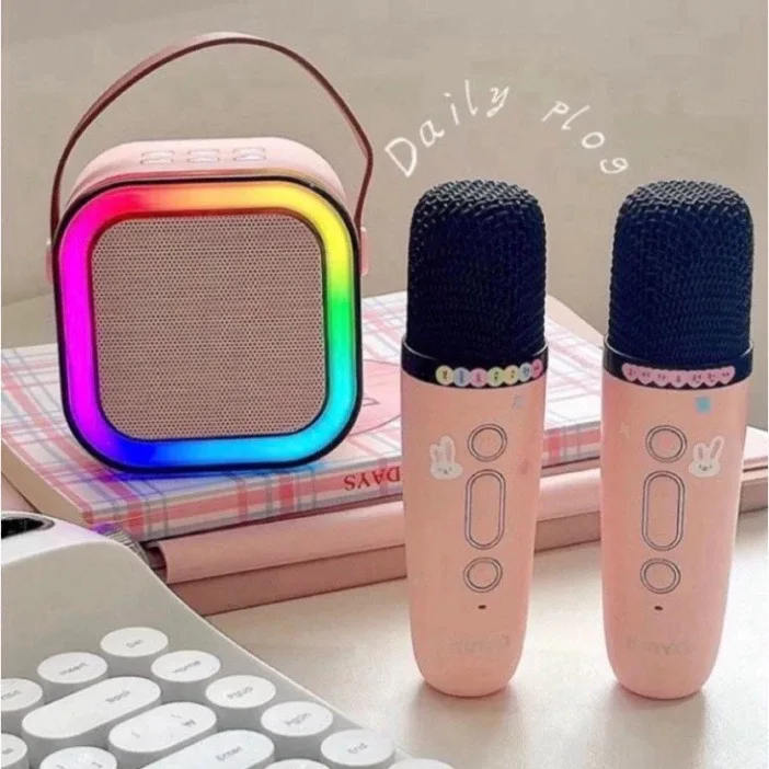Loa karaoke Bluetooth mini K12 (kèm micro), thiết kế gọn nhẹ, đảm bảo hàng chính hãng