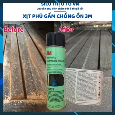 Xịt Chống Ồn Ô Tô, Phủ Gầm Chống Rỉ Sét Gầm Xe, Chống Mục Rỉ Hốc Bánh Ô Tô 3M Chính Hãng, Bảo Dưỡng Khoang Máy